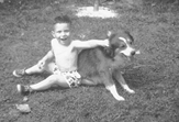 Me and the family dog "Chip" many moons ago...